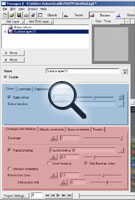 Screenshot verschiedener Einstellungsmöglichkeiten des Surface Layer.